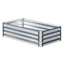 EarthMark Galvanized Metal Raised Garden Bed Low Square -Gardeners Edge Sales vp mgbl0xx 2