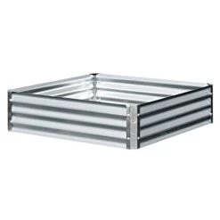 EarthMark Galvanized Metal Raised Garden Bed Low Square -Gardeners Edge Sales vp mgbl0xx 4