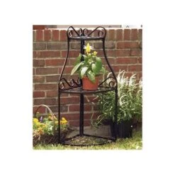 Black Forged Steel Plant Stand -Gardeners Edge Sales vp ps 4