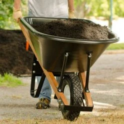 Leonard 6 Cubic Foot Capacity Poly Tray Wheelbarrows 24 Leonard 6 Cubic Foot Capacity Poly Tray Wheelbarrows -Gardeners Edge Sales vp wb 10