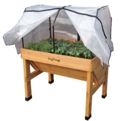 VegTrug Small Garden Bed Greenhouse Frame And PE Cover