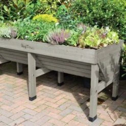 VegTrug Medium Elevated Garden Bed, Gray Wash -Gardeners Edge Sales vtmdg 3