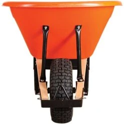 Leonard 6-Cubic-Foot Capacity Poly Tray Wheelbarrow With Pneumatic Tire -Gardeners Edge Sales wb6 2 2