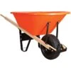 Leonard 6-Cubic-Foot Capacity Poly Tray Wheelbarrow With Pneumatic Tire -Gardeners Edge Sales wb6 4