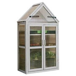 Dove Grey Wooden Growhouse