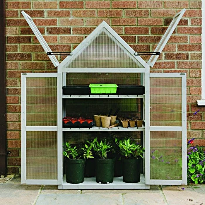 Dove Grey Wooden Growhouse 4 Dove Grey Wooden Growhouse - Image 2
