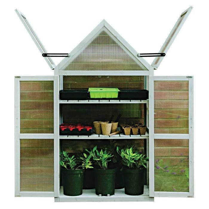 Dove Grey Wooden Growhouse 5 Dove Grey Wooden Growhouse - Image 3